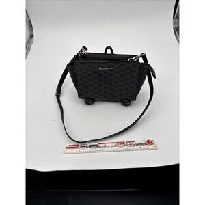 Michael Kors signature monogram black on black Crossbody